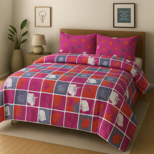 Pretty Cotton Bedsheet 3pc