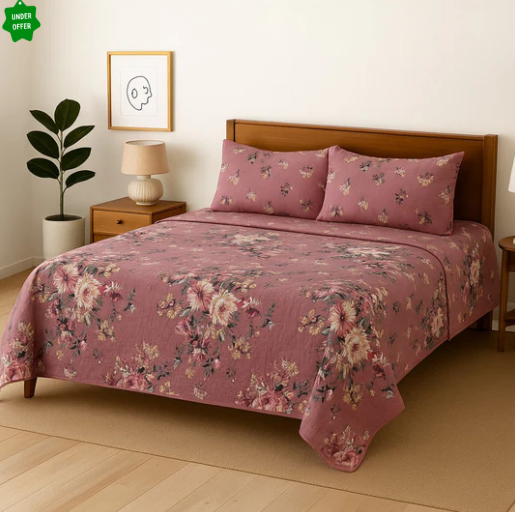 Pleasing Cotton Bedsheet 3pc