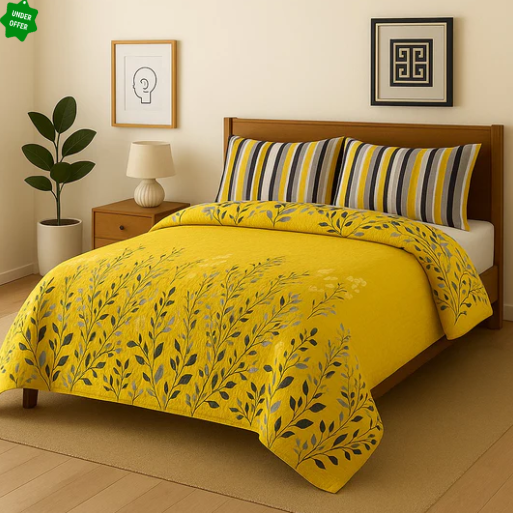 Appealing Cotton Bedsheet 3pc