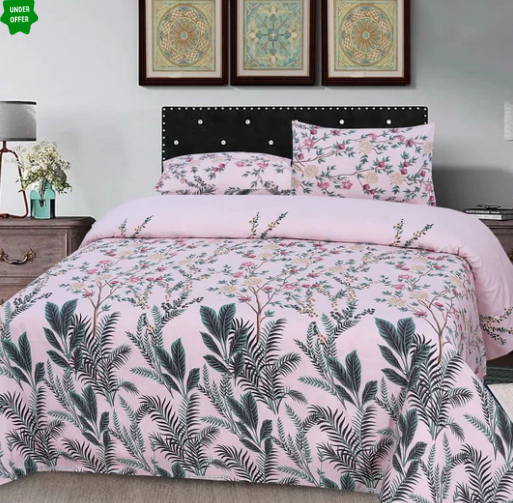 Elegant Cotton Bedsheet 3pc