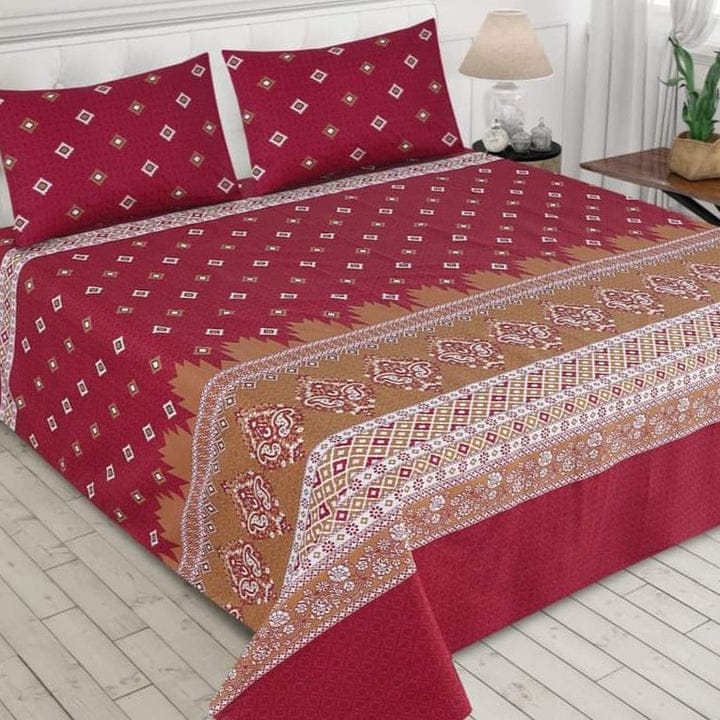 Gratifying Cotton Bedsheet 3pc