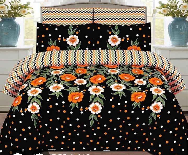 Delightful Cotton Bedsheet 3pc