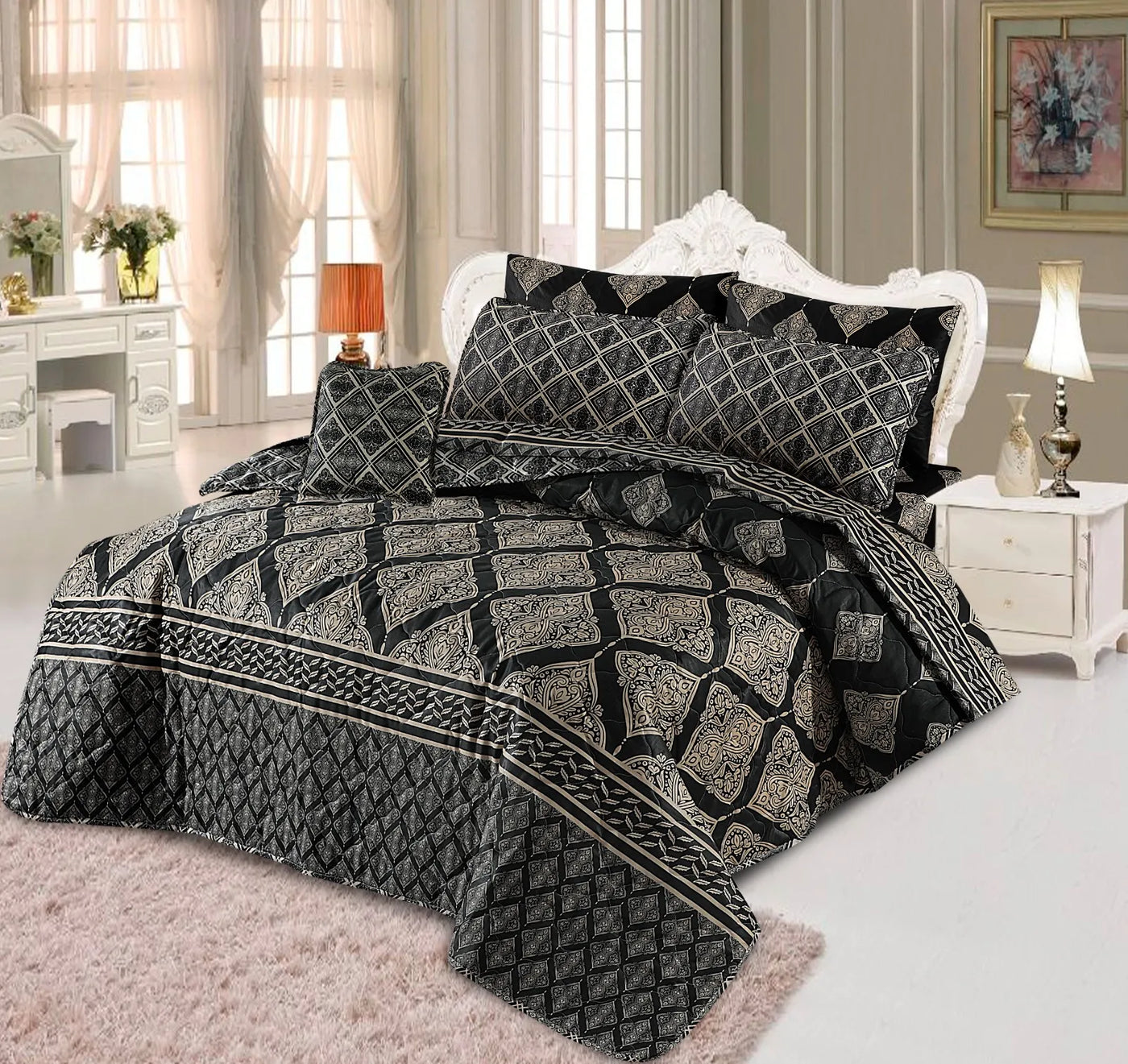 Elegance 7Pc Comfortor Set Cotton