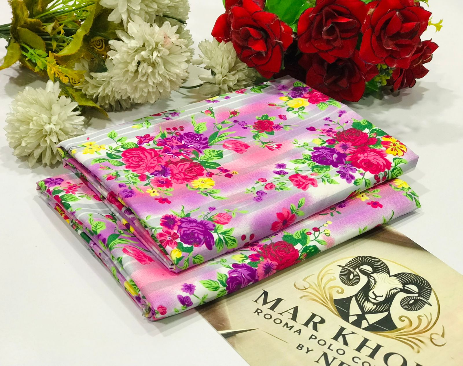 Ladies 2-Piece – Micro Polo Cotton with Floral Print